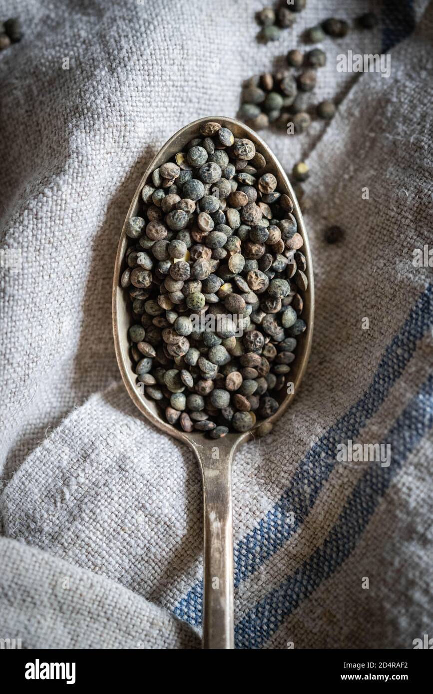 Puy lentils. Stock Photo