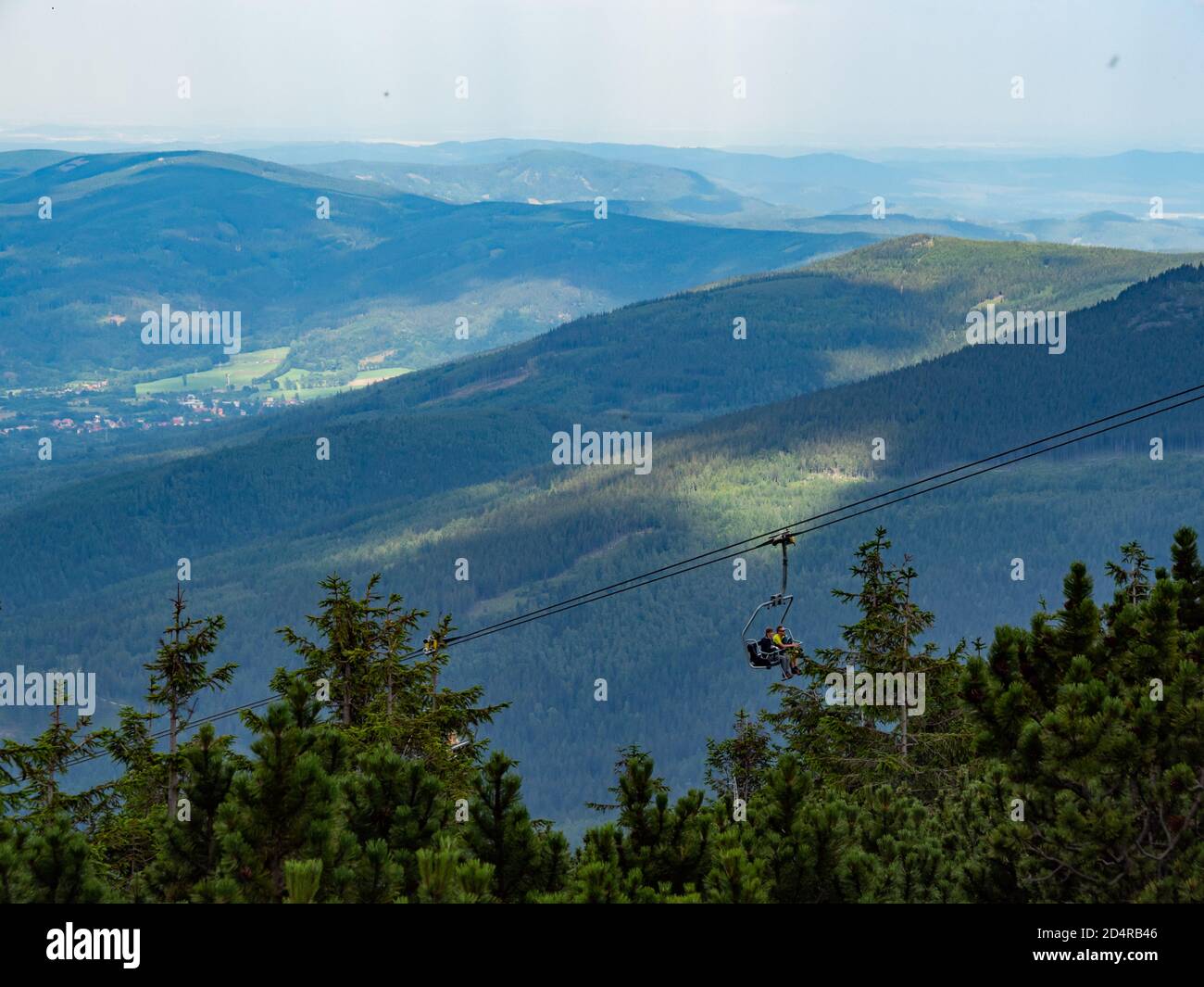 Summer landscape of mountains in Karkonosze National Park. Stock Photo