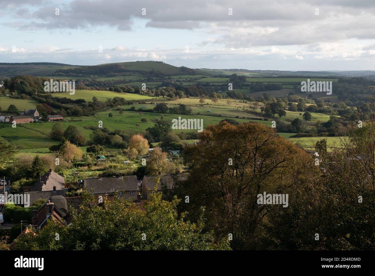 View of Melbury Hill from Shaftsbury, Dorset, UK Stock Photo