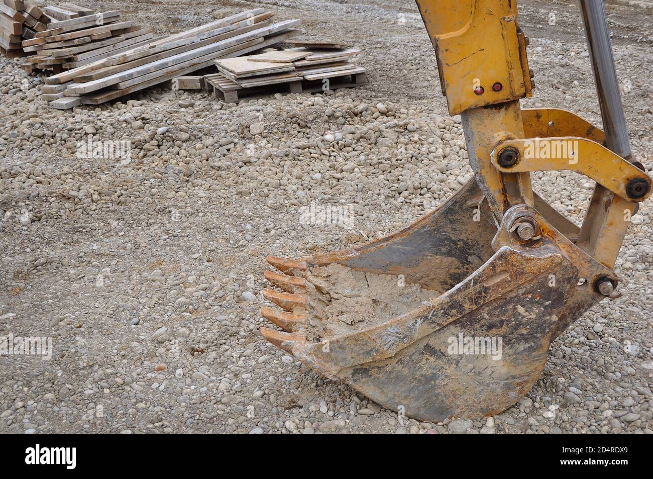 Bagger excavator on a construction site Stock Photo