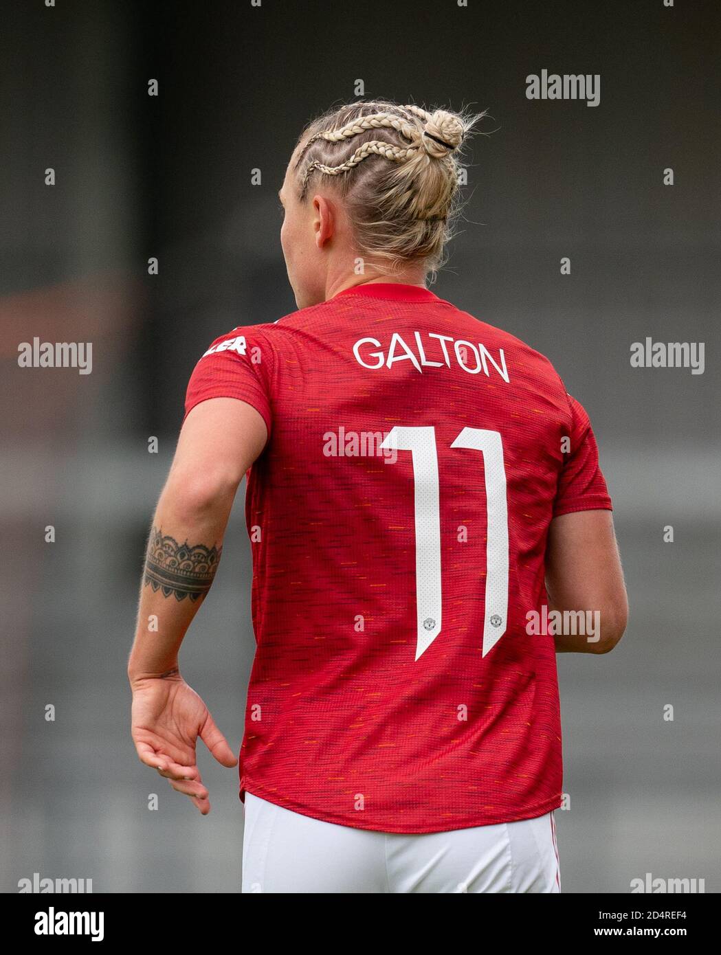 A detailed view of the Altrincham shirt sponsor Football Against News  Photo - Getty Images