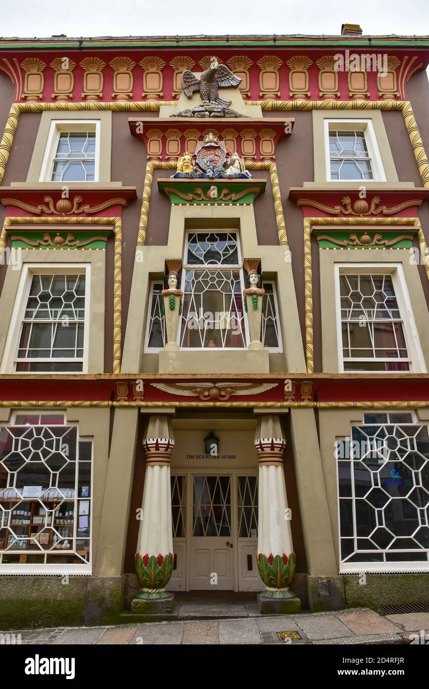 Egyptian House in Penzance, Cornwall, England Stock Photo Alamy
