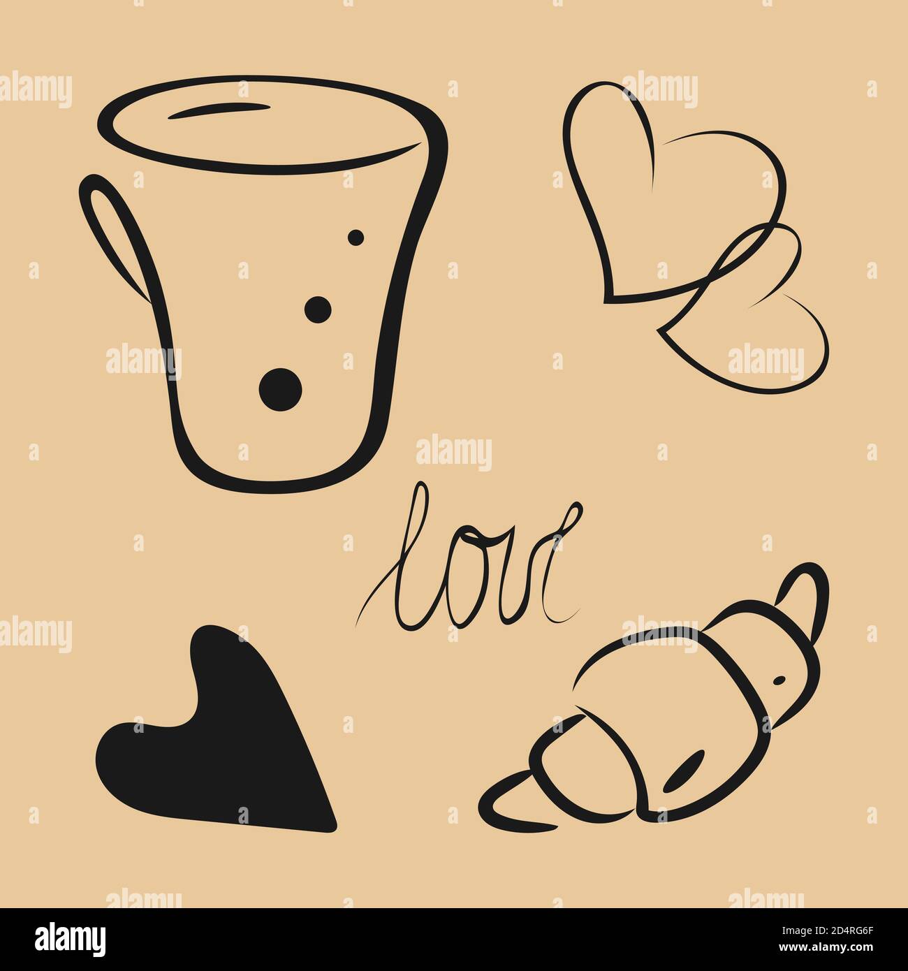 Simple drawing of a cute cup of coffee with text i need coffee