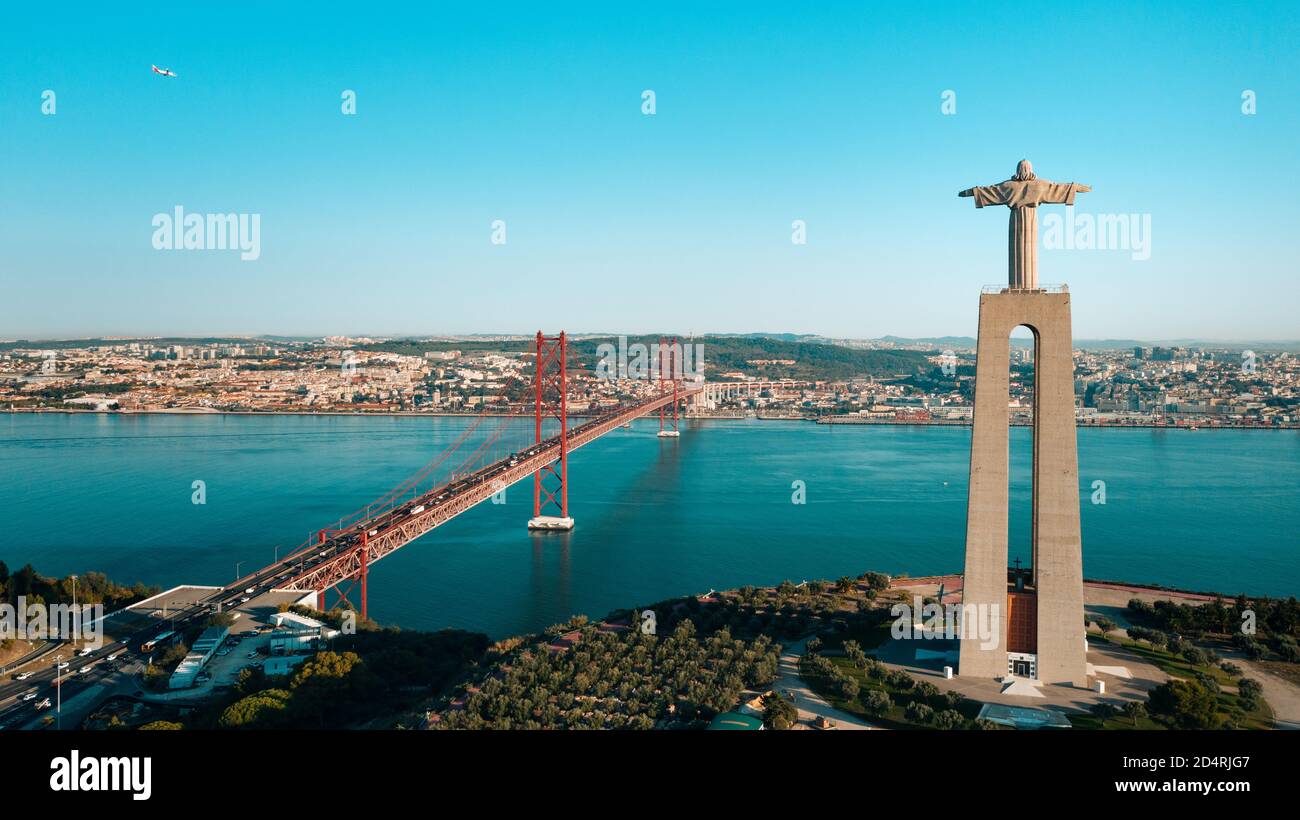 Aerial view of Sanctuary of Christ the King, Santuario de Cristo Rei in