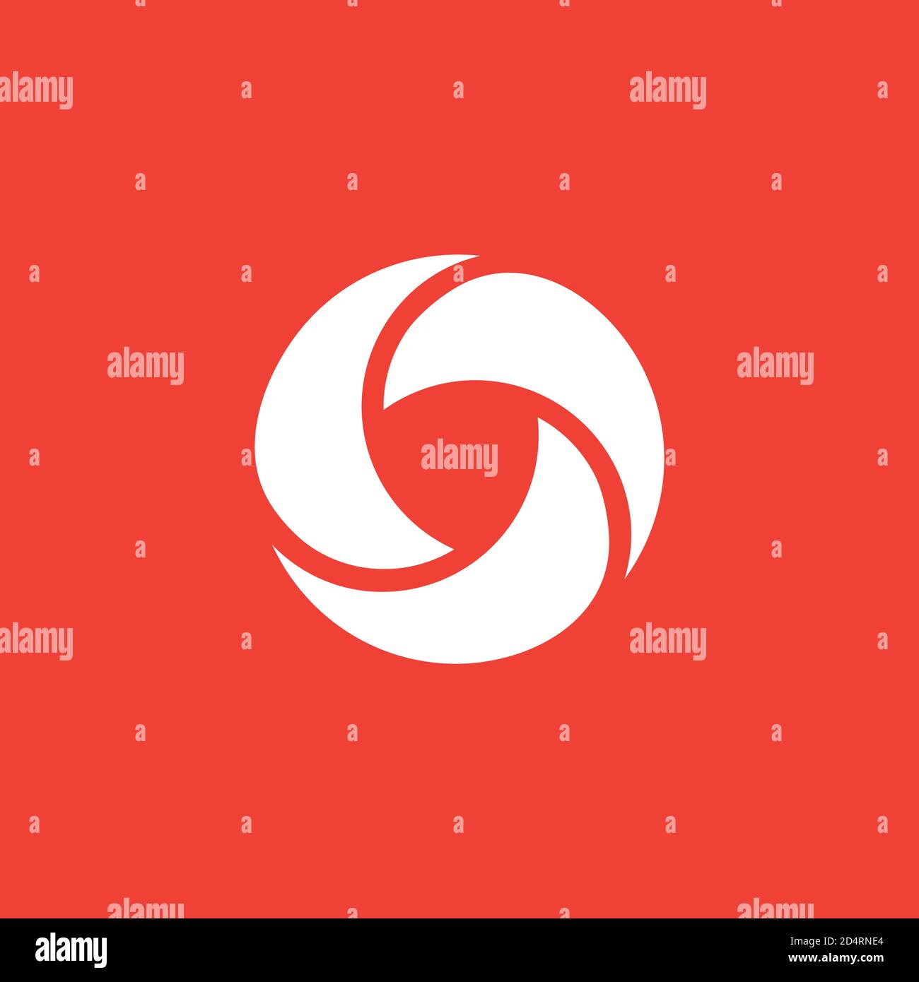 Shutter Icon On Red Background. Red Flat Style Vector Illustration. Stock Vector