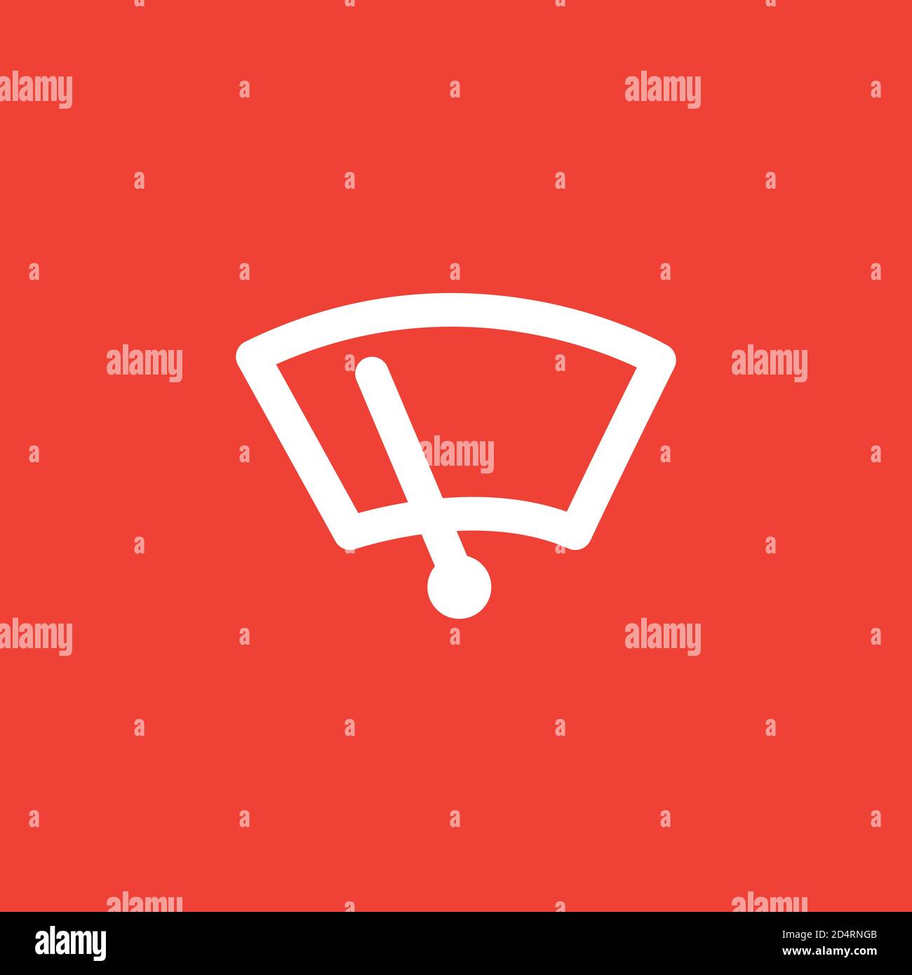 Speedometer Icon On Red Background. Red Flat Style Vector Illustration