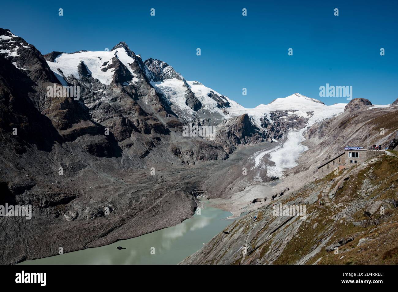 Beautiful Grossglockner mountains covered in snow in Austria Stock ...