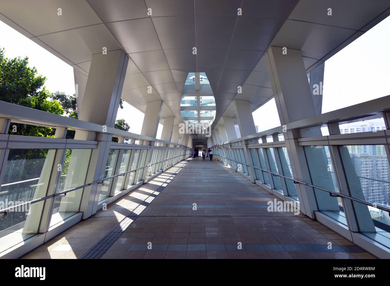 Access bridge for Shui Chuen O Estate, Shatin, Hong Kong Stock Photo