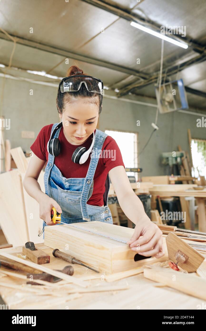 Making crate for customer Stock Photo