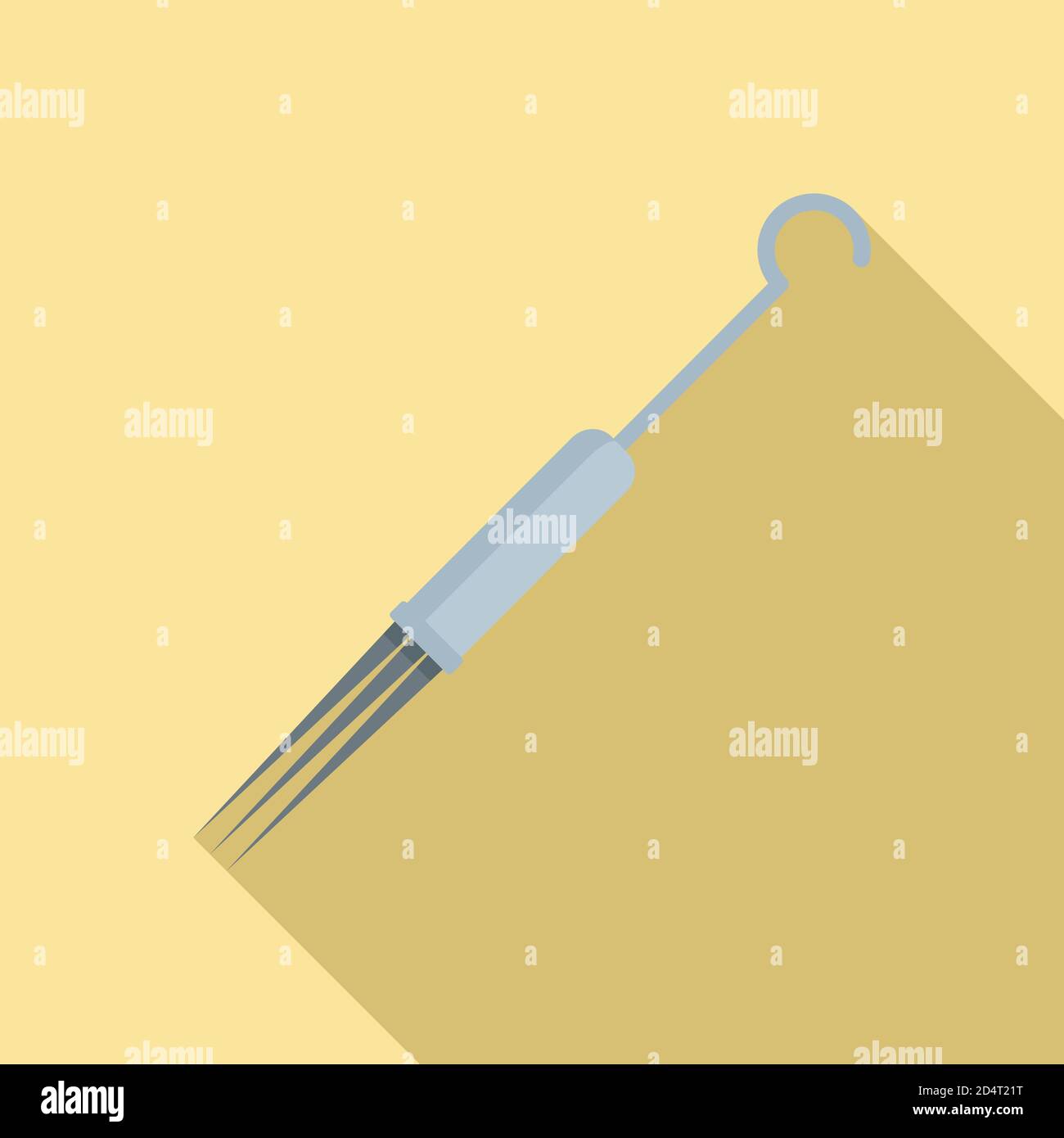 Tattoo needle set icon. Flat illustration of tattoo needle set vector