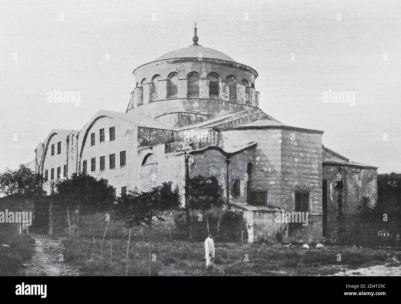 St. Irene Church in Istanbul in the 19th century. Stock Photo