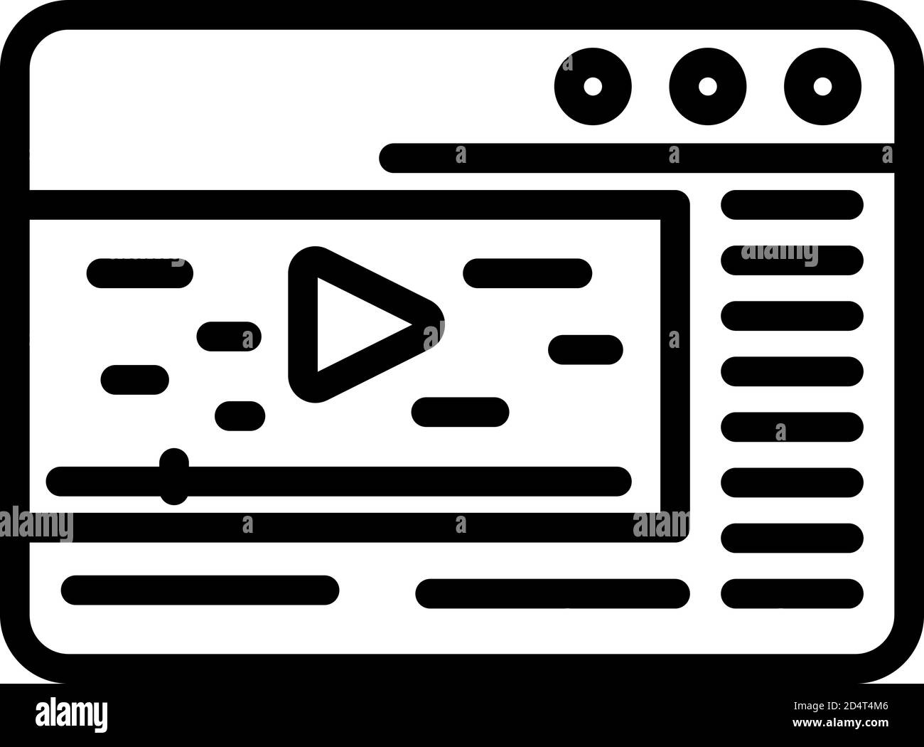  browser stream icon, outline style Stock Vector Image & Art Alamy