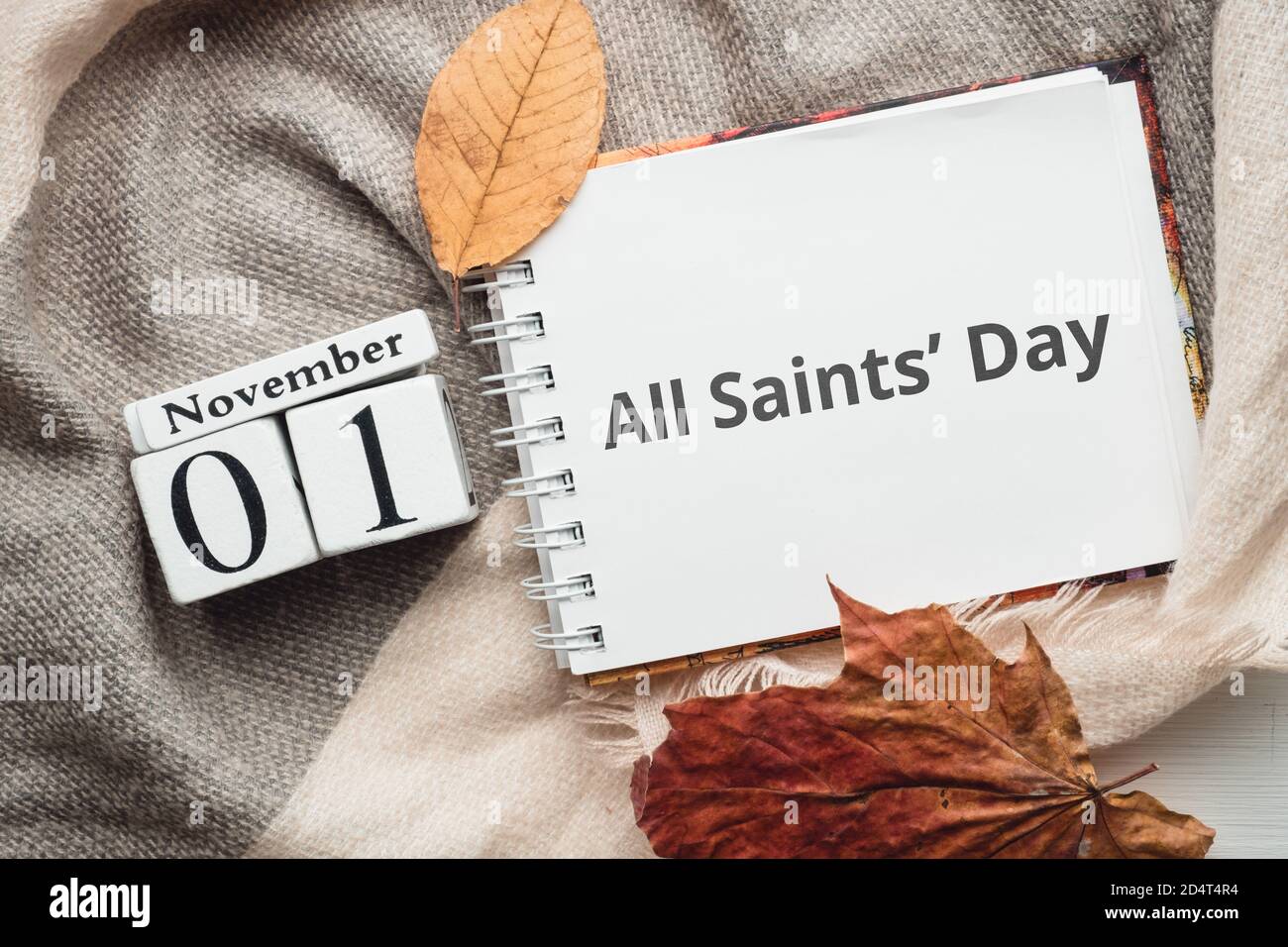 All Saints Day day of autumn month calendar November Stock Photo - Alamy