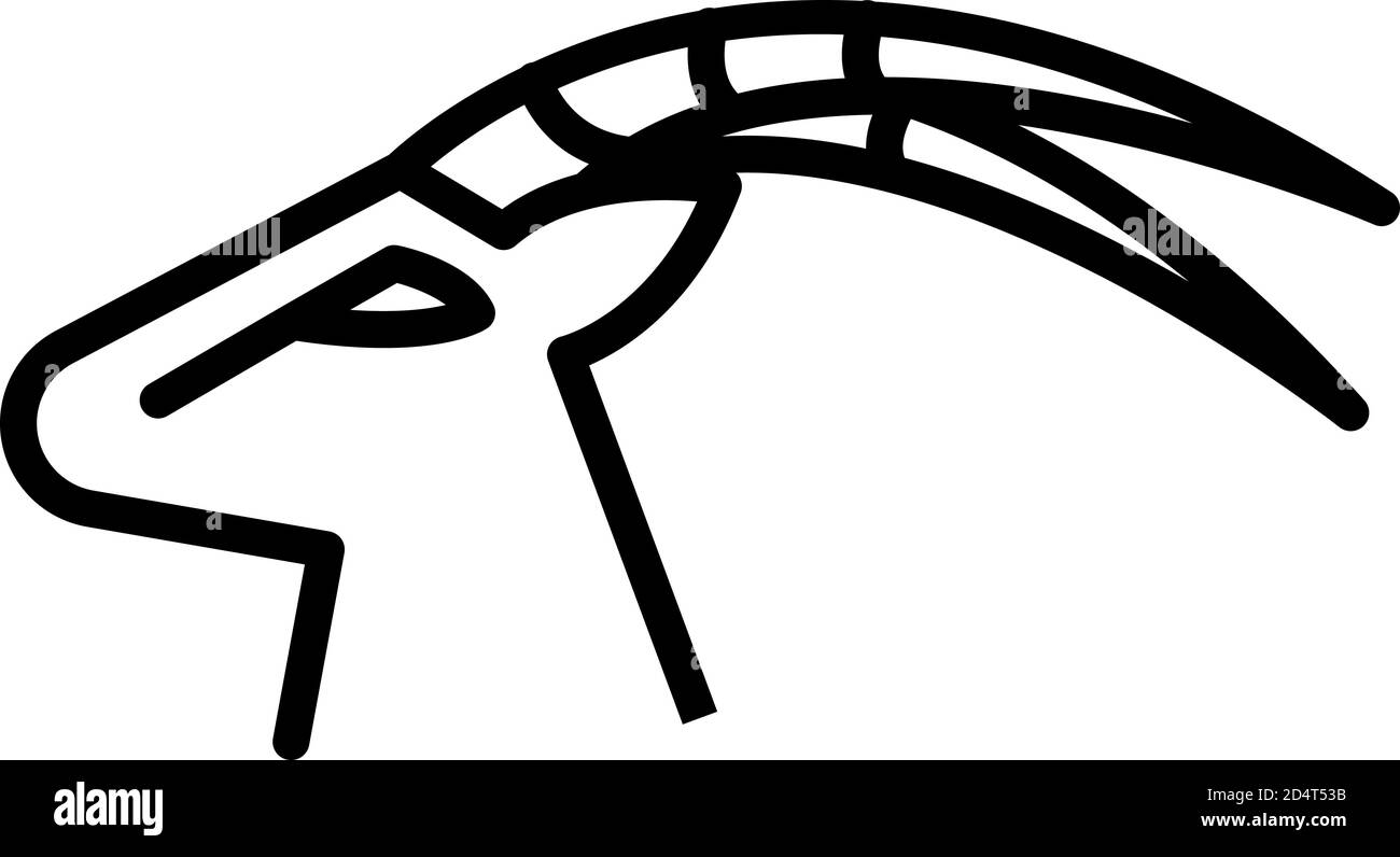 Gazelle icon, outline style Stock Vector
