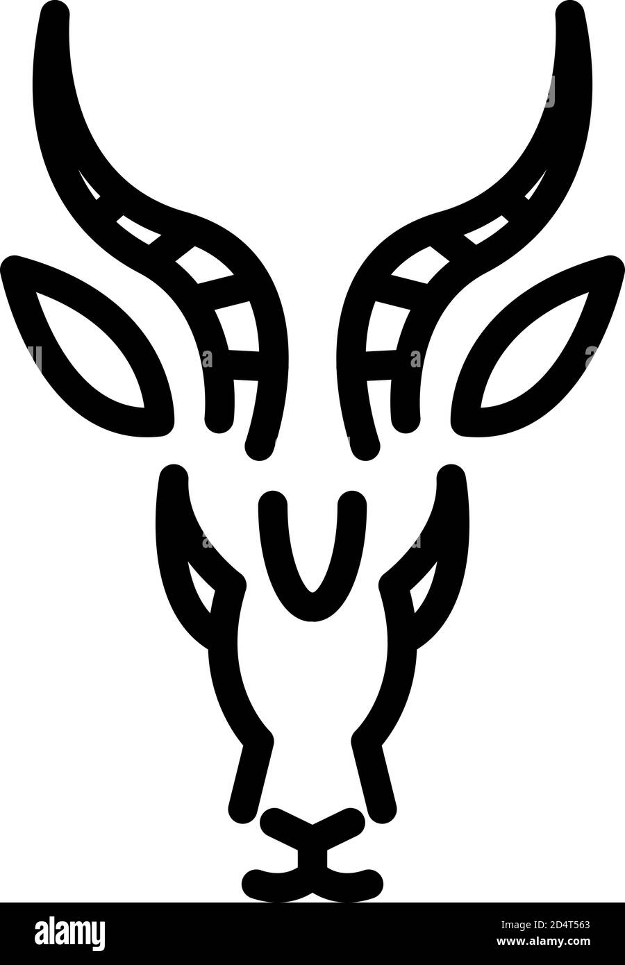 Faune gazelle icon, outline style Stock Vector