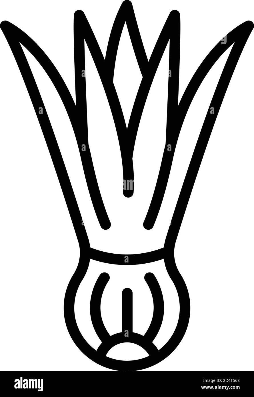 Farming chives icon, outline style Stock Vector