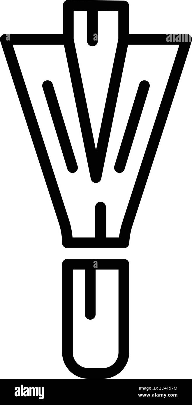 Culinary chives icon, outline style Stock Vector