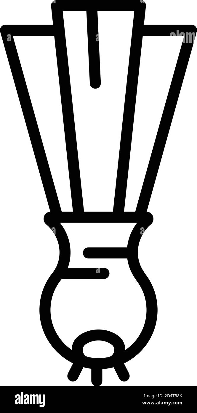 Garden chives icon, outline style Stock Vector