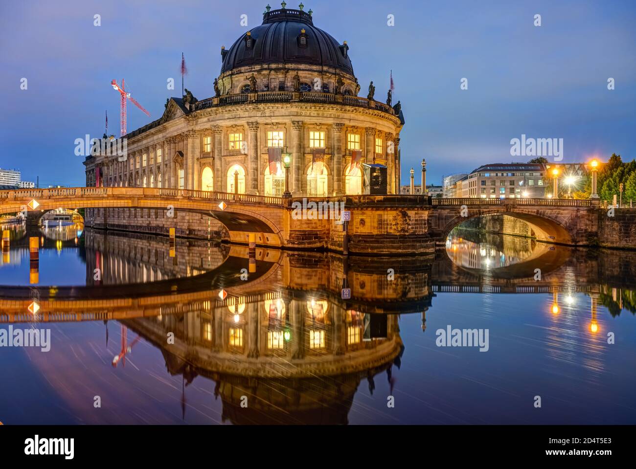 The Bode Museum on the Museum Island in Berlin at dawn Stock Photo