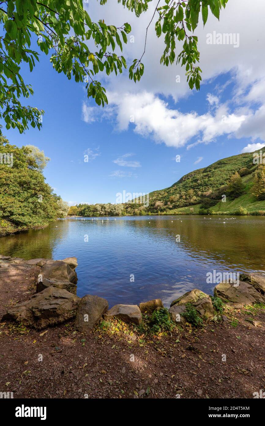 St Margaret's Loch in Holyrood Park, Edinburgh, Scotland, UK Stock Photo