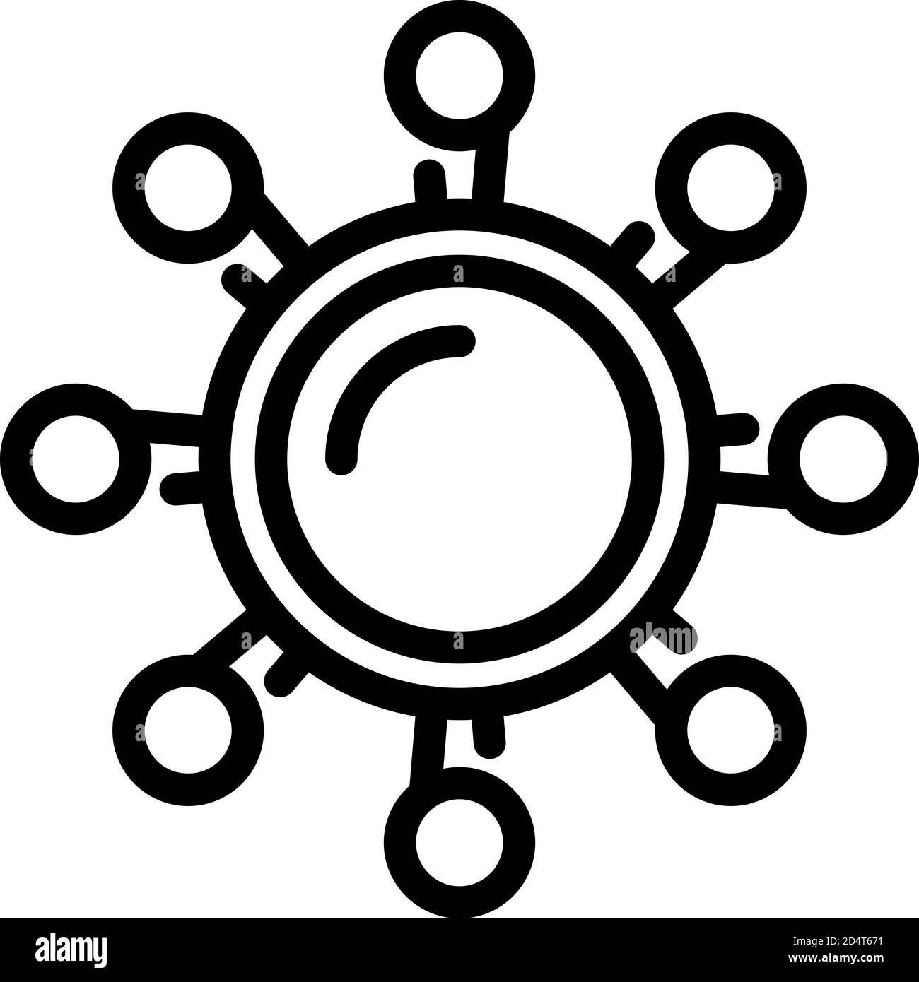 Bulgaricus microorganism icon, outline style Stock Vector