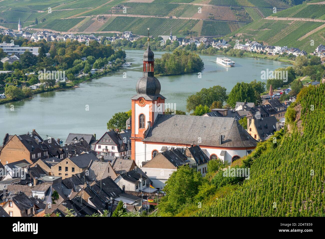 Zell at the Mosel river, Germany Stock Photo