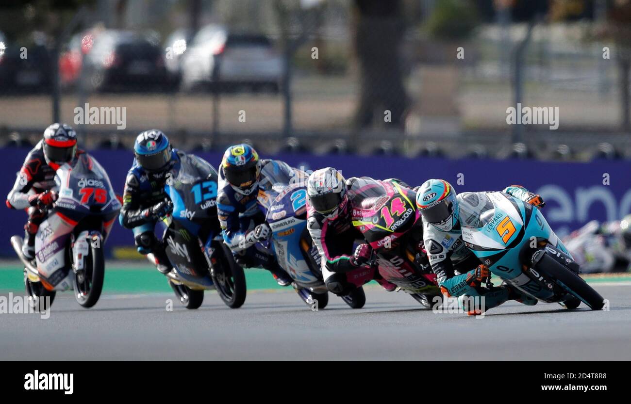 MotoGP - French Grand Prix - Circuit Bugatti, Le Mans, France - October 11,  2020 Leopard Racing's Jaume Masia in action during the Moto3 race  REUTERS/Stephane Mahe Stock Photo - Alamy