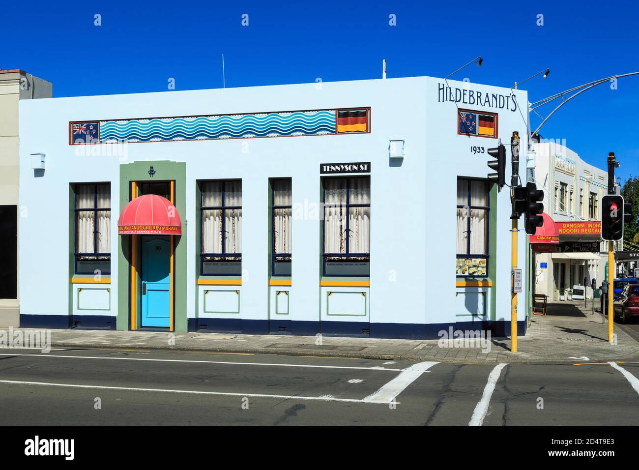 Napier, New Zealand. Hildebrandt's Building (1933), one of the many Art Deco buildings in the city Stock Photo