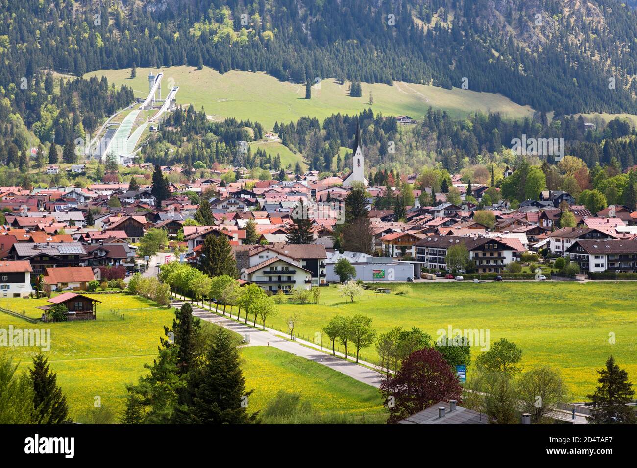 Allgäu, Oberstdorf, Wiesen, Berge, Landschaft Stock Photo
