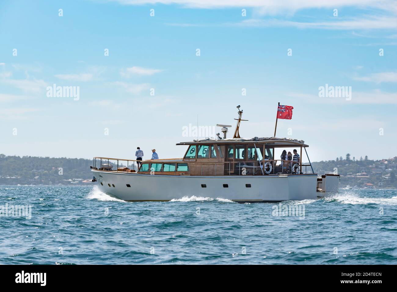 Halvorsen Boats have been built and owned in Australia since the 1920's. the wooden hulled boats are highly prized. Manufacture has now moved to China Stock Photo