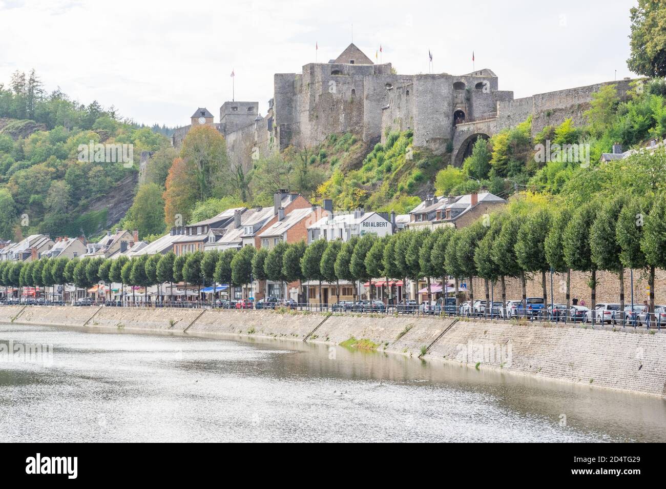 Huge and historic fortified castle Château de Bouillon dominates