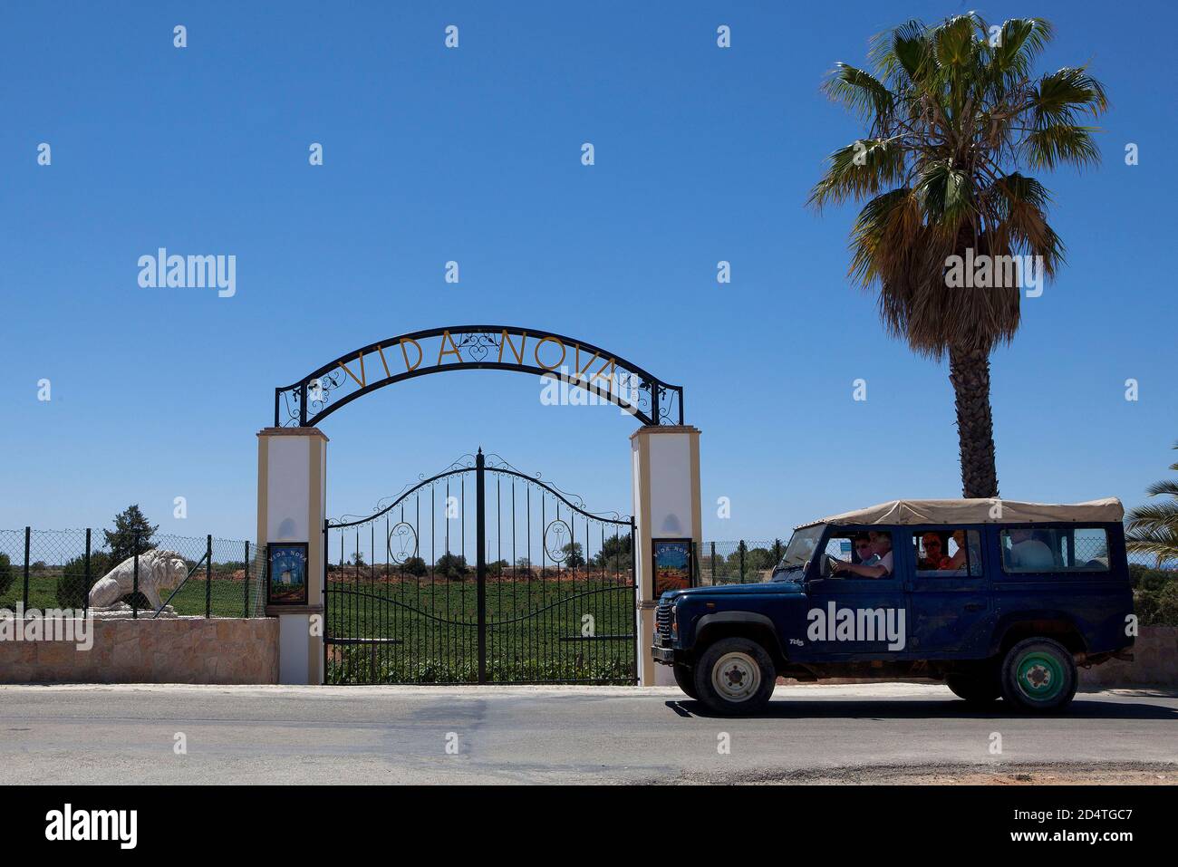 Gate to Cliff Richard's home in Albufeira,Algarve,Portugal. Stock Photo
