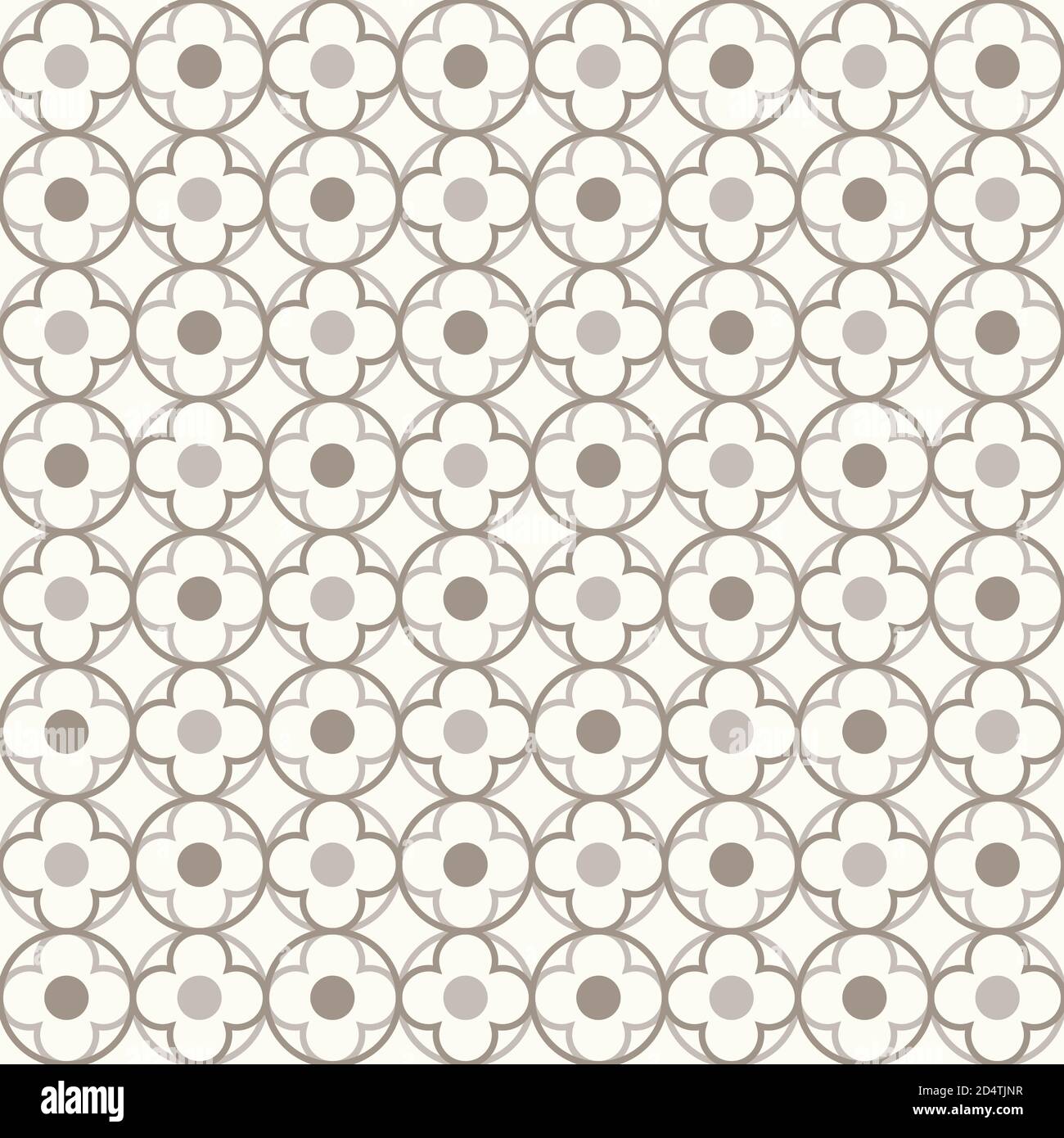 Tangled modern pattern, based on traditional oriental arabic geometric repeat patterns. Seamless vector background. Plain neutral natural colors - eas Stock Vector