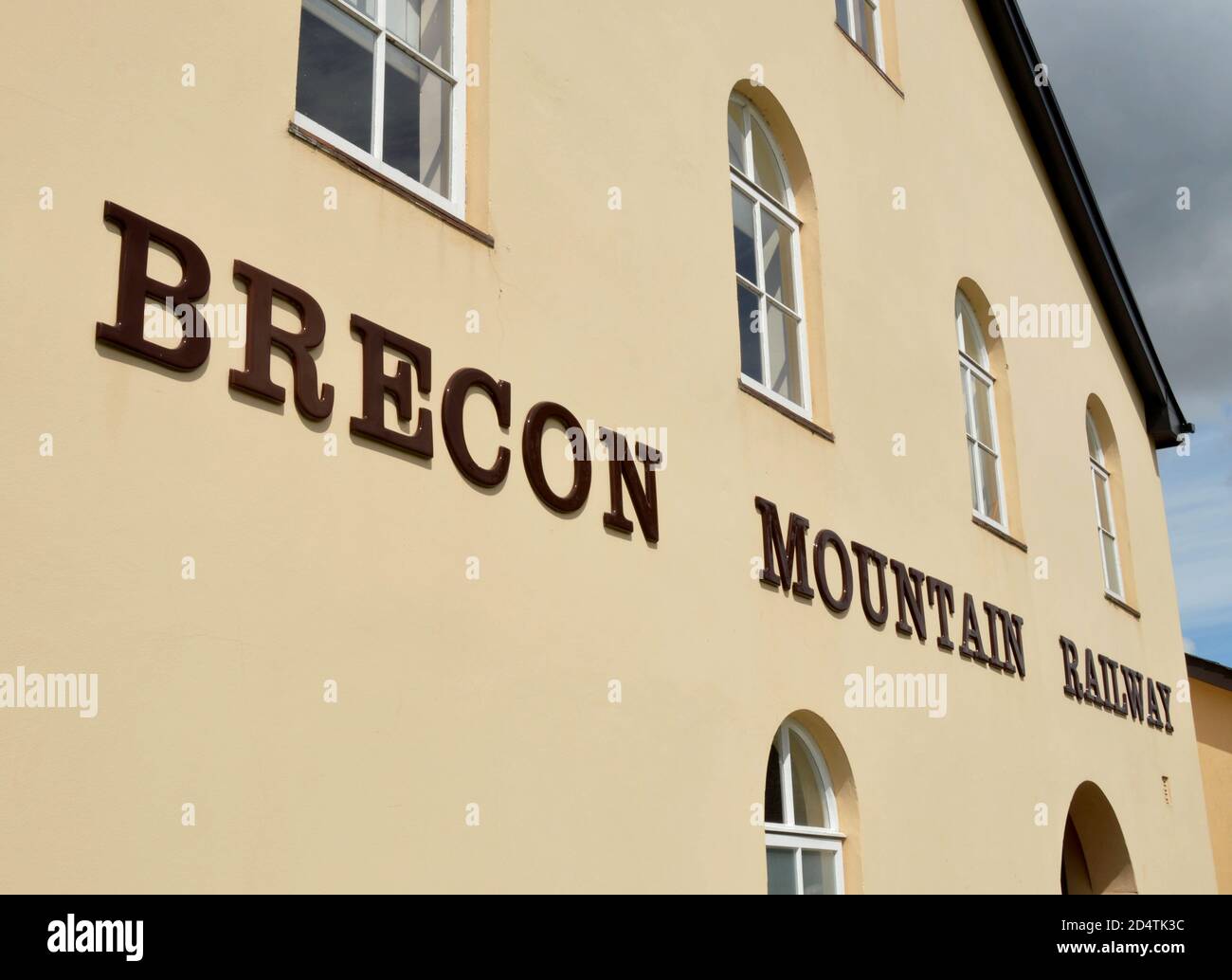 Brecon Mountain Railway, Merthyr Tydfil, Wales - August 2017: The headquarters of the Brecon  Mountain Railway at the Pant terminus Stock Photo