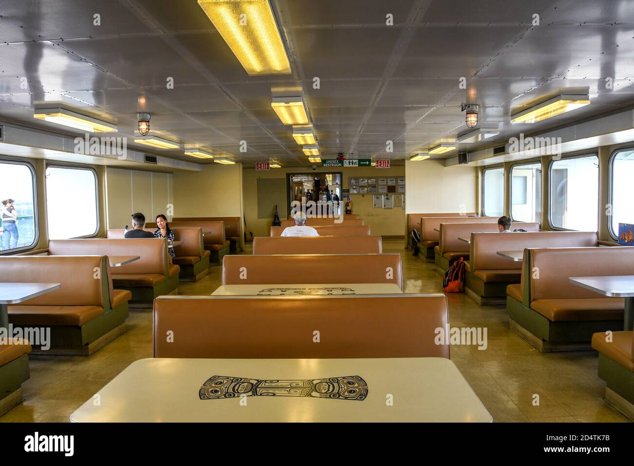 BREMERTON, WASHINGTON STATE, USA JUNE 2018 Tables and seating inside