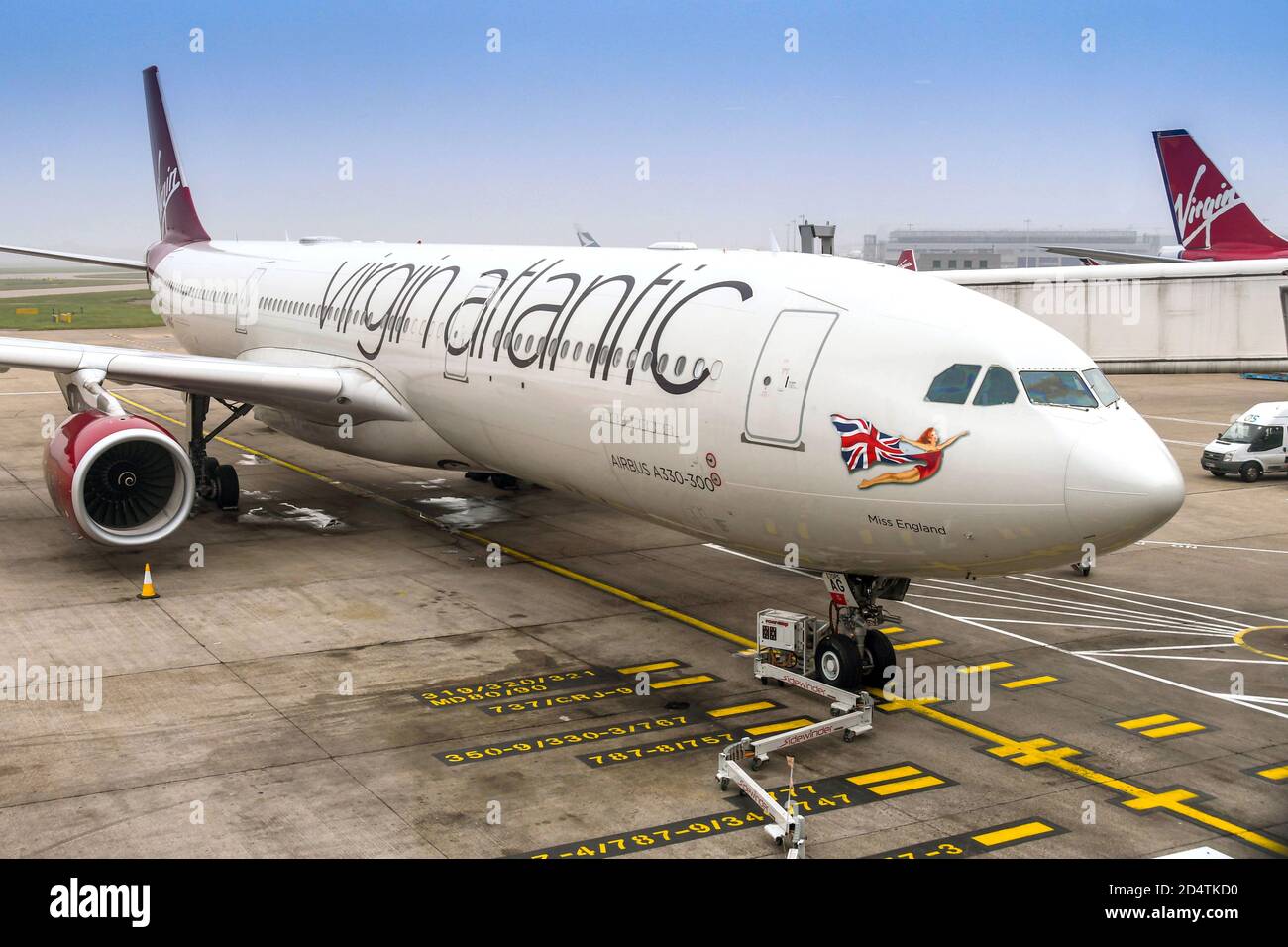 Virgin atlantic heathrow airport airbus hires stock photography and