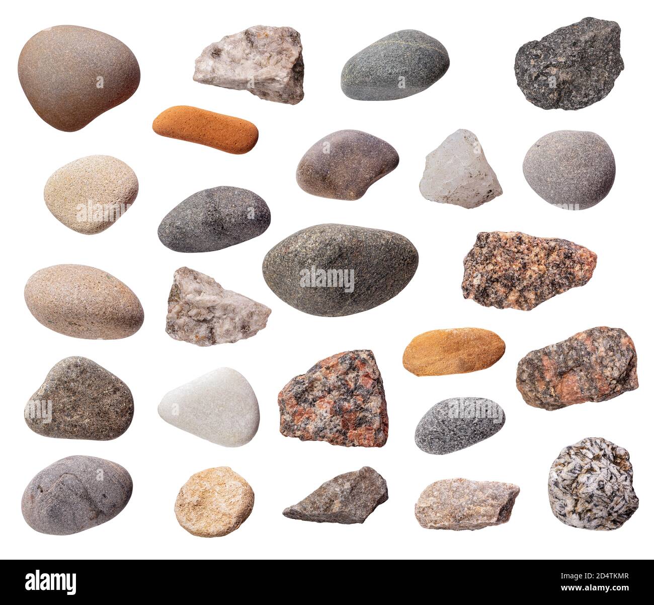 Stones set isolated Stock Photo