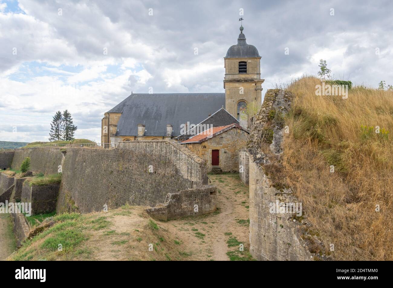Fortifications and bastions of the Montmédy citadel / fort in the North-Eastern France, built in part by Vauban and well preserved Stock Photo