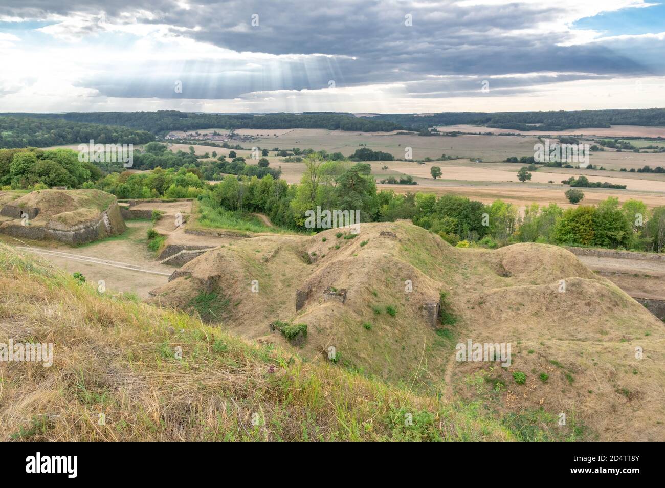 Fortifications and bastions of the Montmédy citadel / fort in the North-Eastern France, built in part by Vauban and well preserved Stock Photo