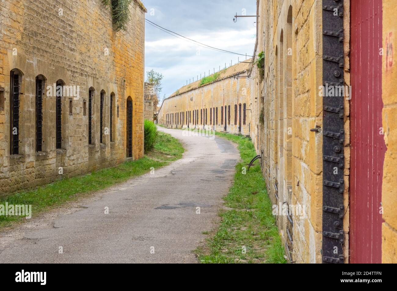 Historical barracks in Montmédy, an abandoned citadel built by famous Vauban in the North-East of France Stock Photo