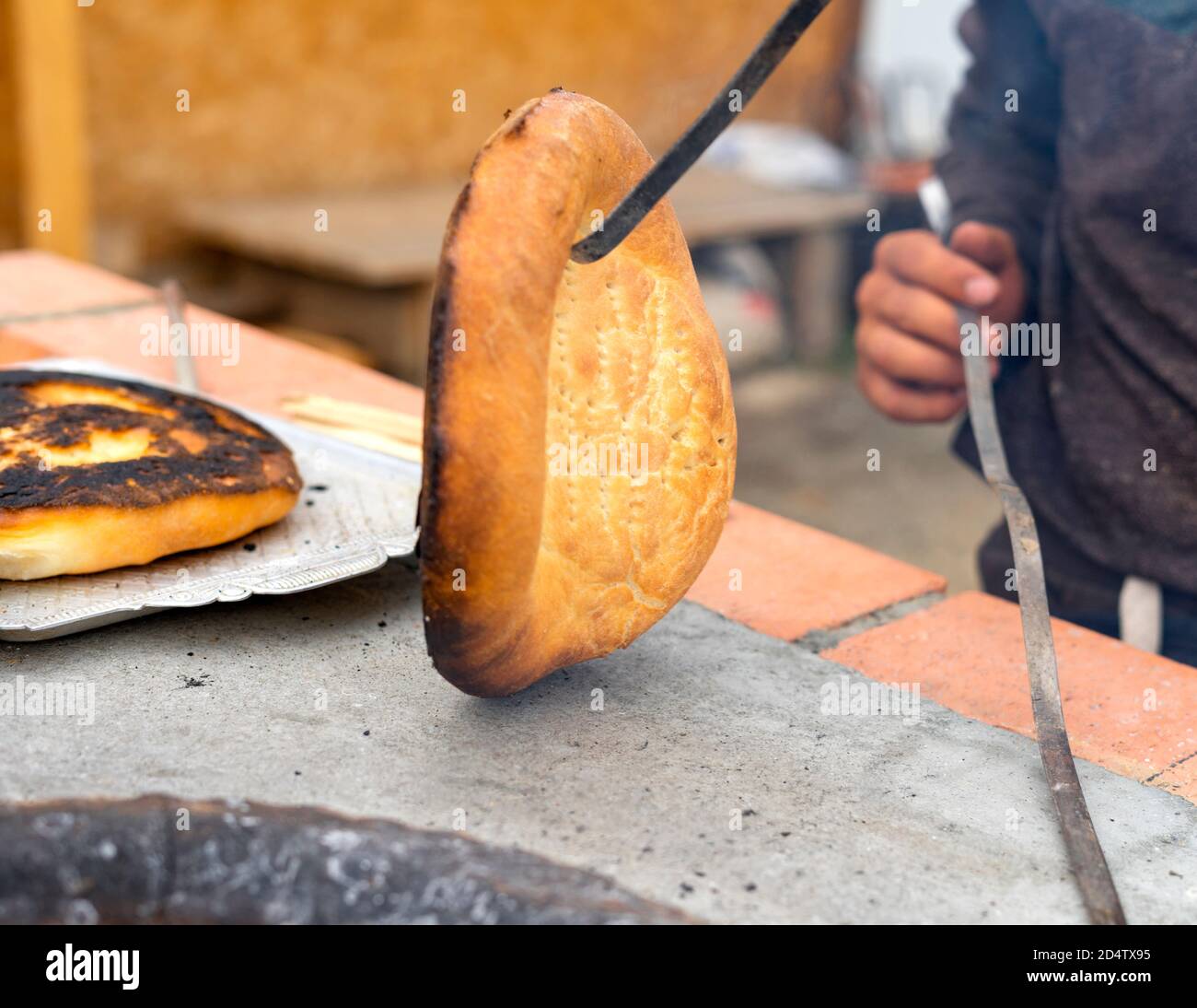 Lavash, flat unleavened white bread in the form of a thin flatbread