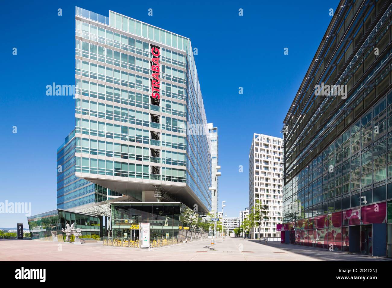 Strabag Building VIENNA - MAY 6: The modern Strabag building in Vienna Donau City ...