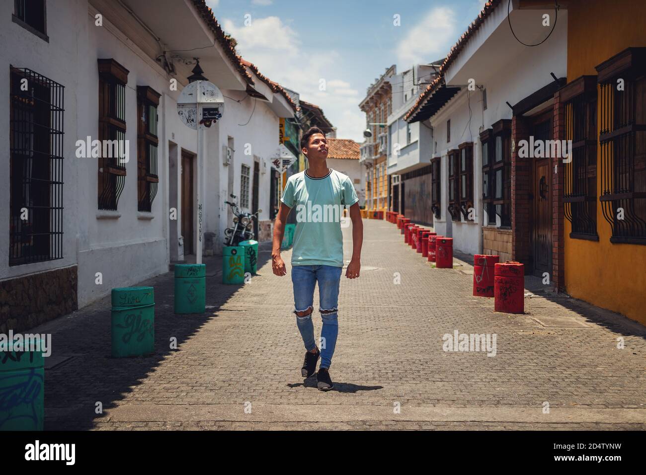 One man walking along road hi-res stock photography and images - Alamy