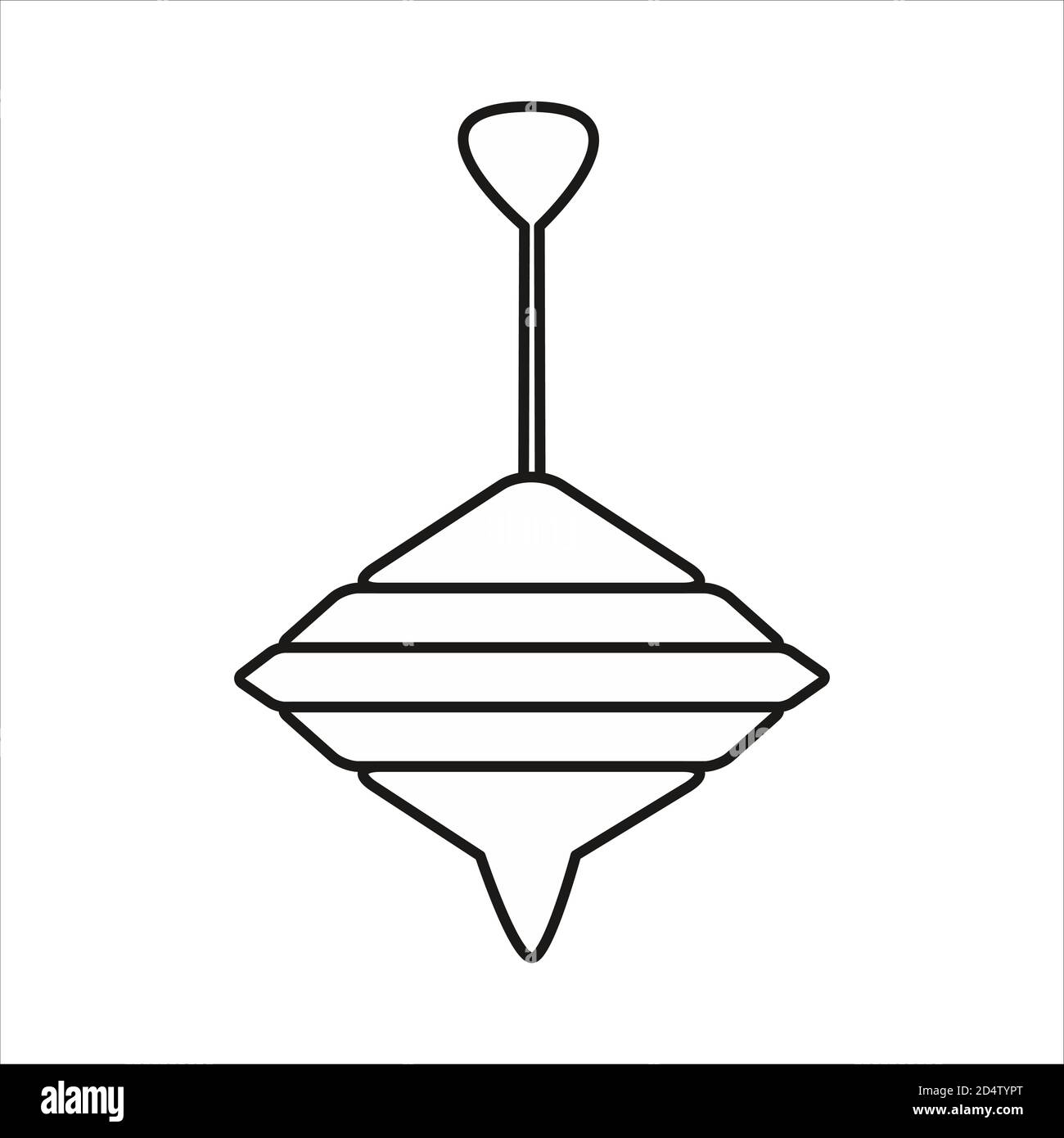 Vector outline simple illustration whirligig on white background. Sketch for coloring books. Print on paper, fabric, ceramics. Pattern for interior, Stock Vector