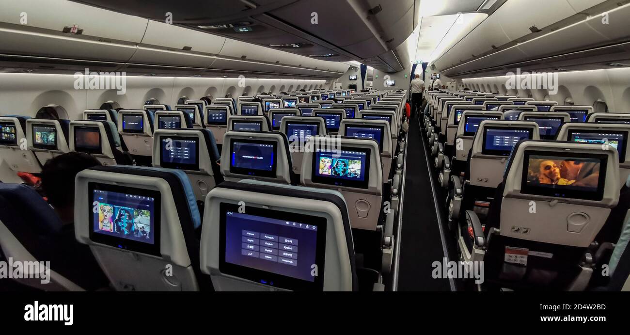 EMPTY PLANES,EMPTY DUTY FREE Stock Photo