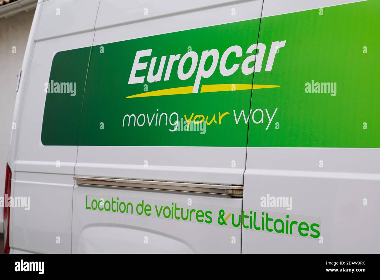 Bordeaux , Aquitaine / France 10 01 2020 europcar logo and sign