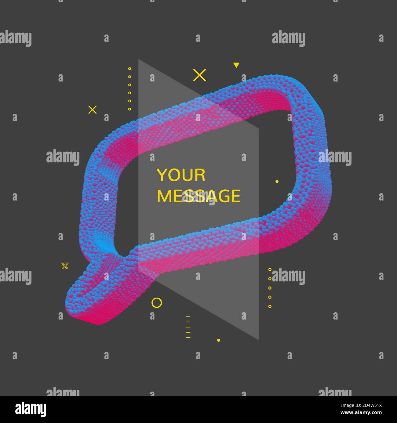 Speech icon. Design element. 3d vector illustration. Stock Vector