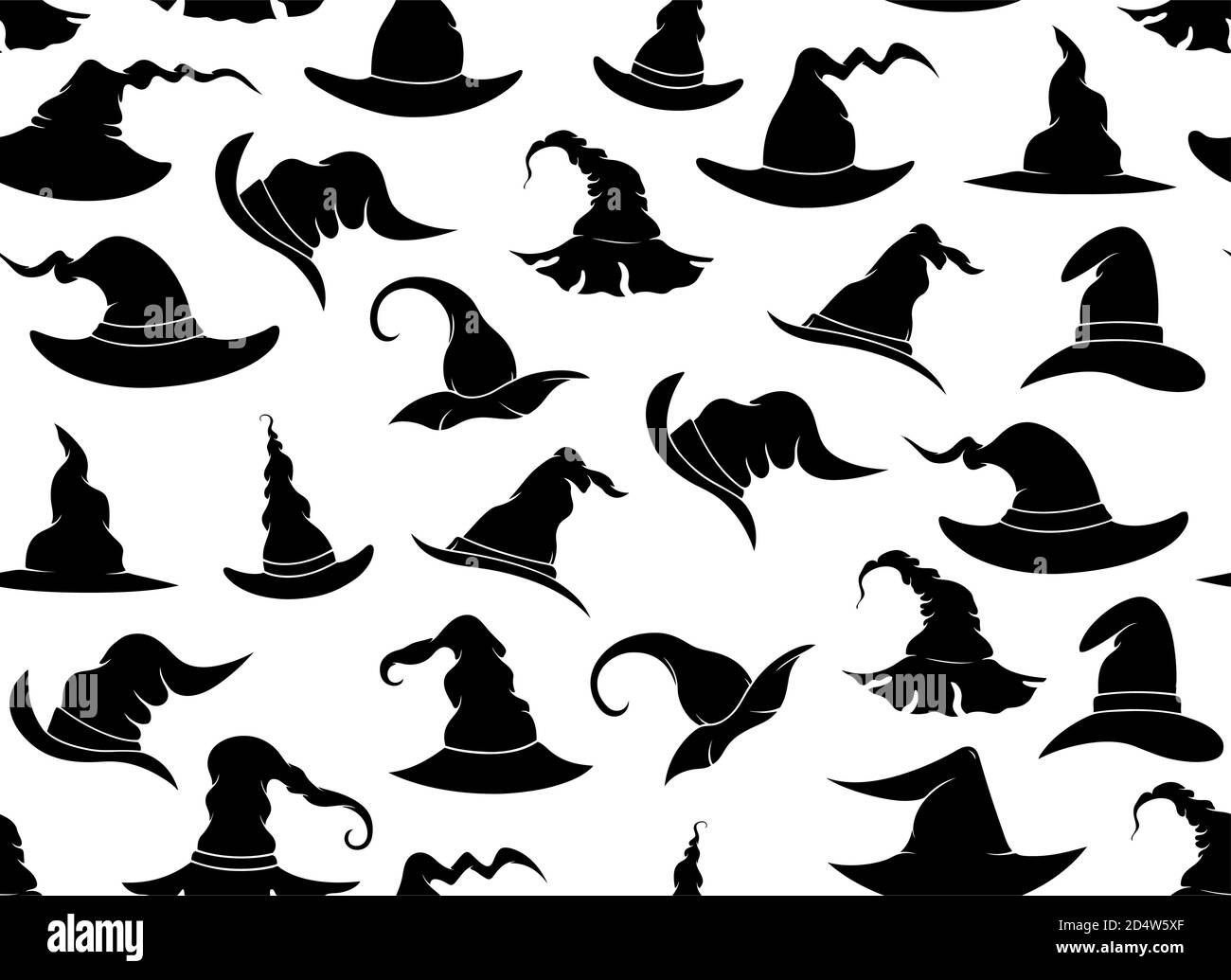 Seamless witch hats isolated on white Stock Vector Image & Art - Alamy