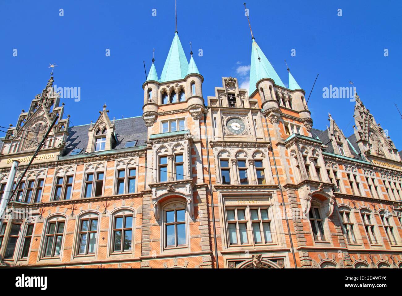 old post office building in Braunschweig Stock Photo
