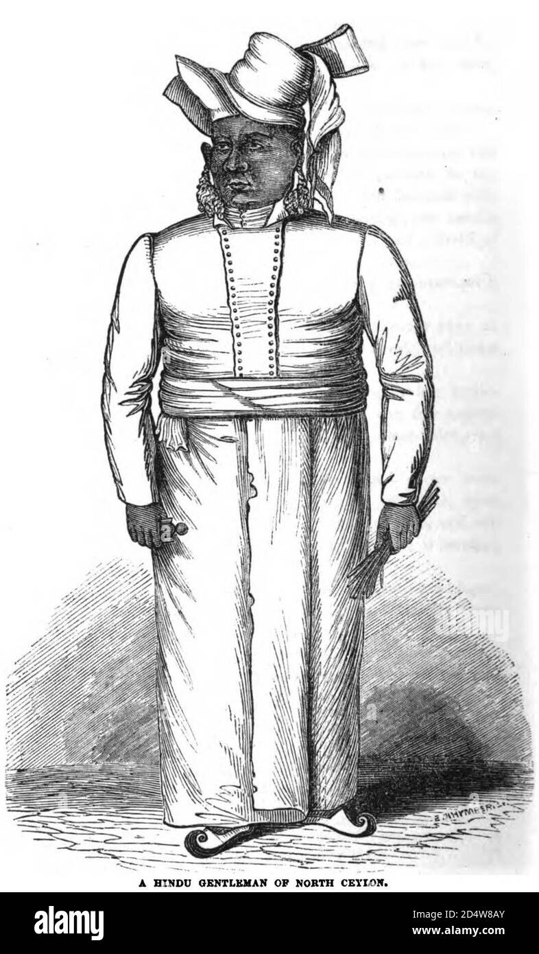 A Hindu Gentleman of North Ceylon Stock Photo
